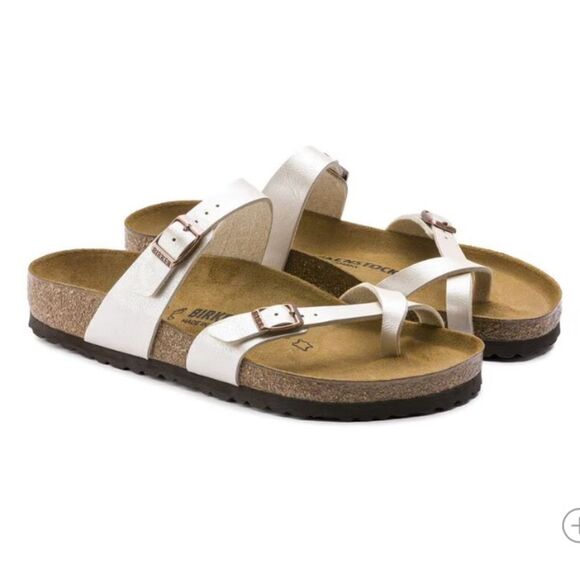 Birkenstock Mayari Birko-Flor Sandals in White Size EU 39 - Picture 3 of 10